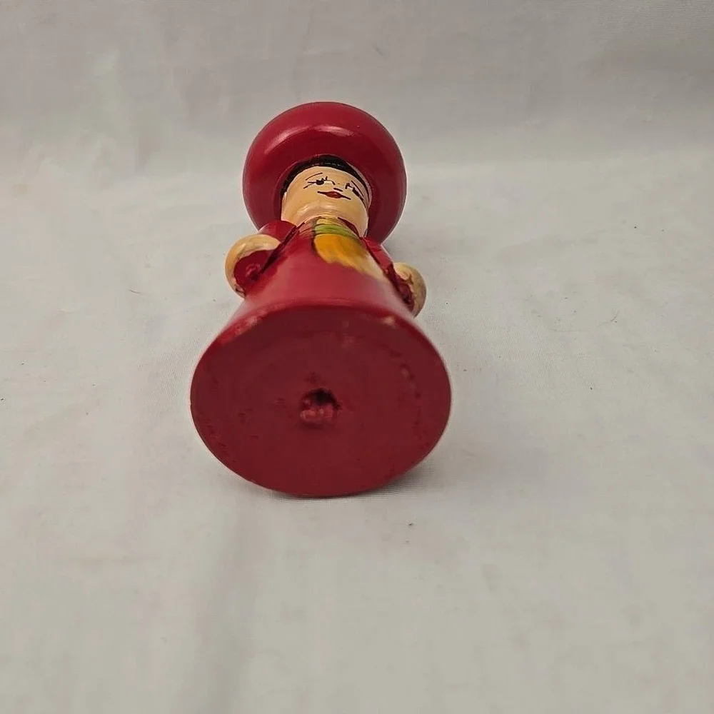 Vintage Mexican Folk Art Wooden Bottle Opener Woman Barware‎ Souvenir Decor